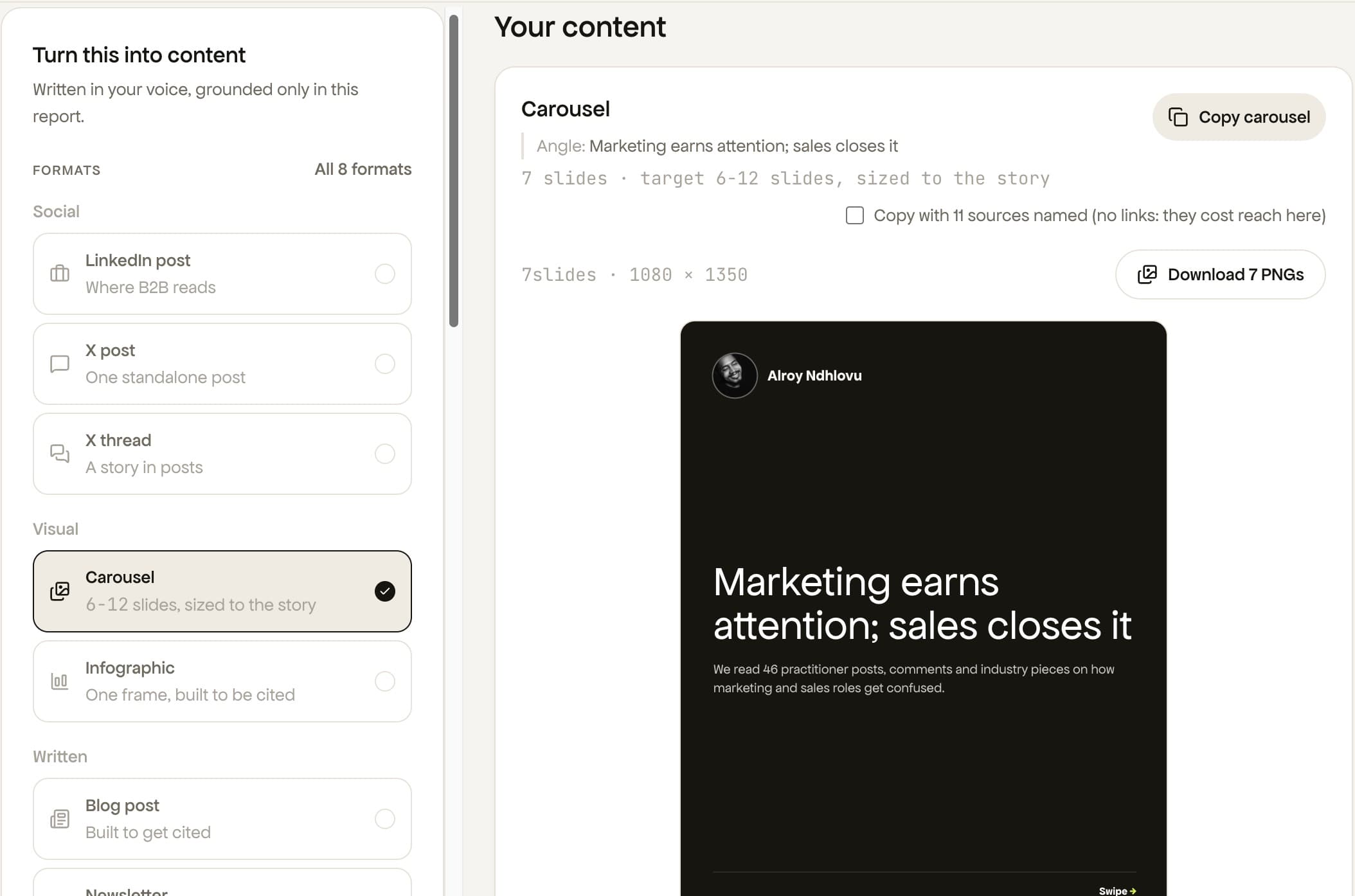 Hakkan: The sources become work you can publish.