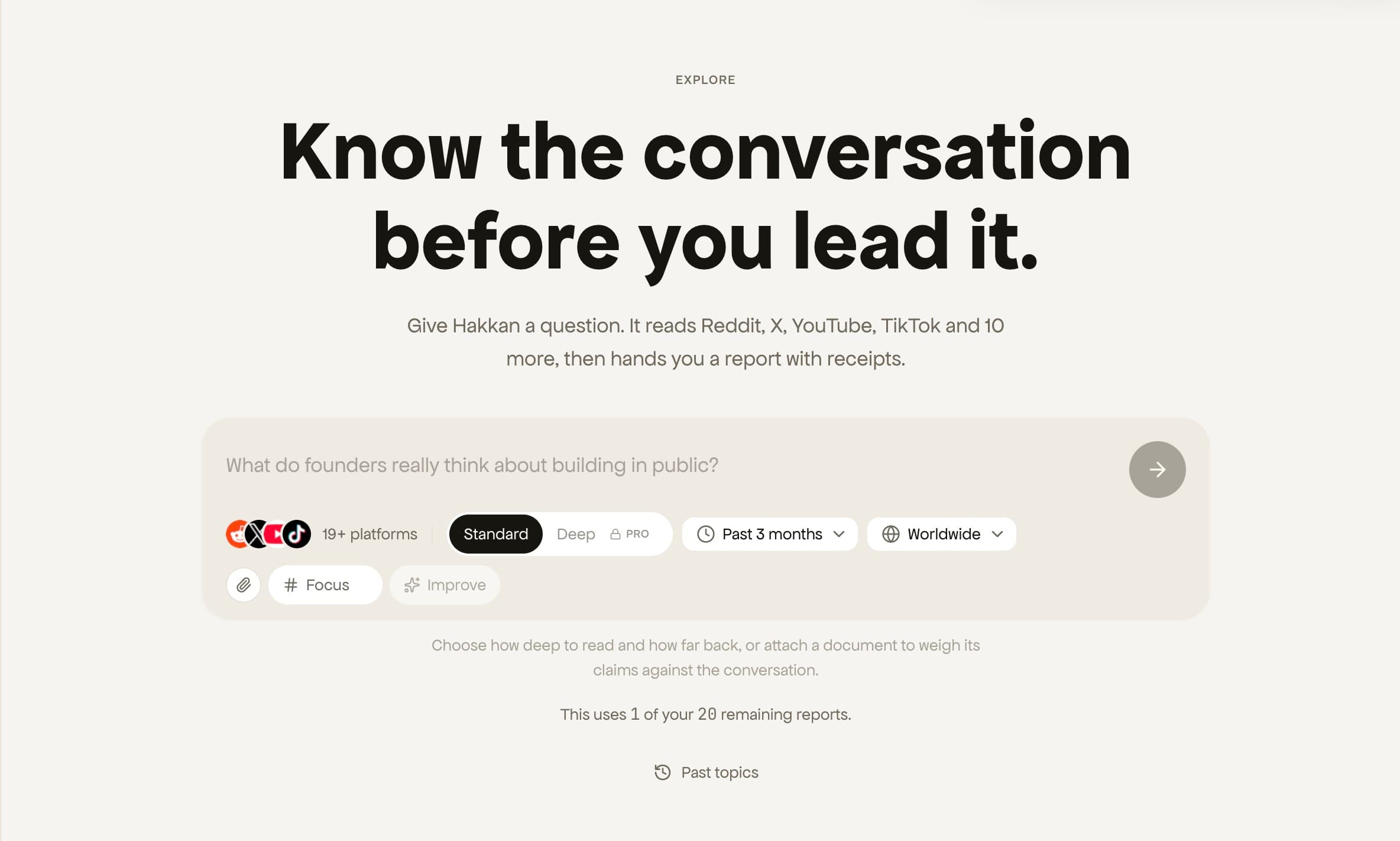 Hakkan: It reads the conversation where it happens.